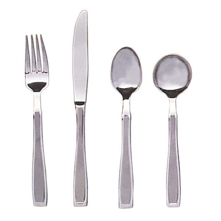 Fabrication Enterprises Fabrication Enterprises 61-0023 7.3 oz Straight Soup Spoon with Weighted Cutlery 61-0023